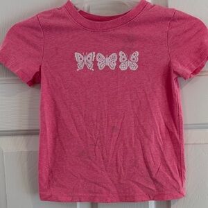Cat & Jack Pink Butterfly Short Sleeve Tee